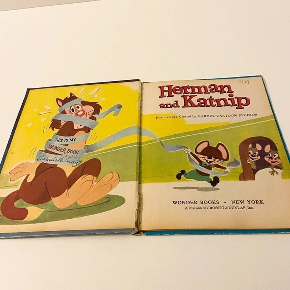 Vintage 1975 Herman and Katnip  Wonder Books Harvey Cartoon Studios - Picture 6 of 16